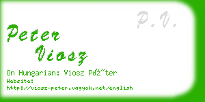 peter viosz business card